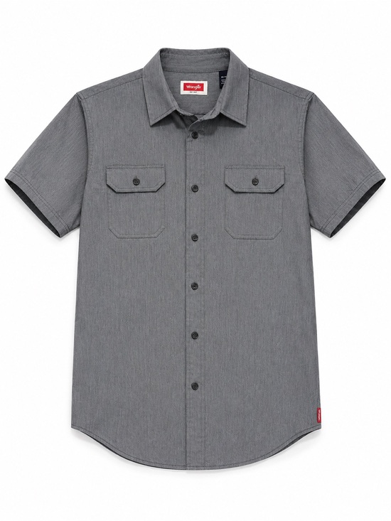 Wrangler Other - Wrangler Short Sleeve Button-Up Shirt in Grey